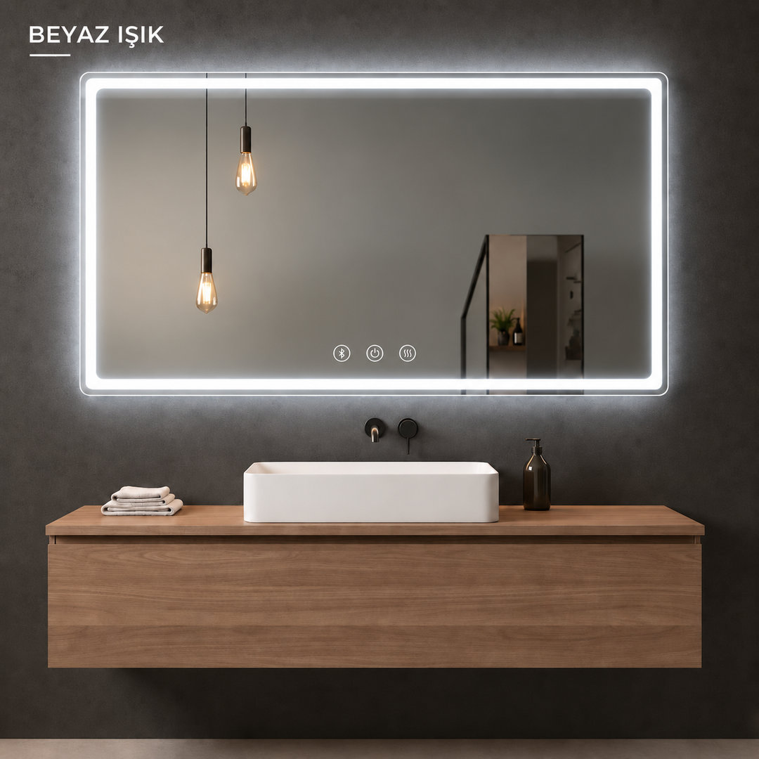 Cayenne Akıllı LED Ayna — net ayna görünümü