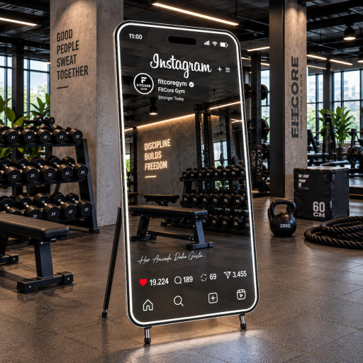 Logo ve İsim Yazılı Instagram Aynası
